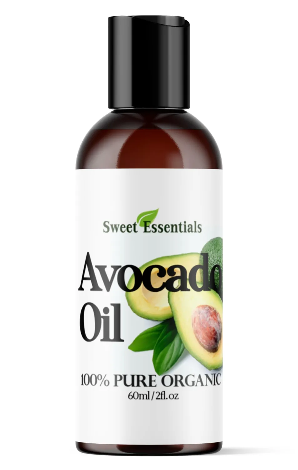 Premium Organic Avocado Oil, 2oz, Imported from Italy, 100% Pure, Non-GMO, Cold Pressed, Food Grade, Golden in Color