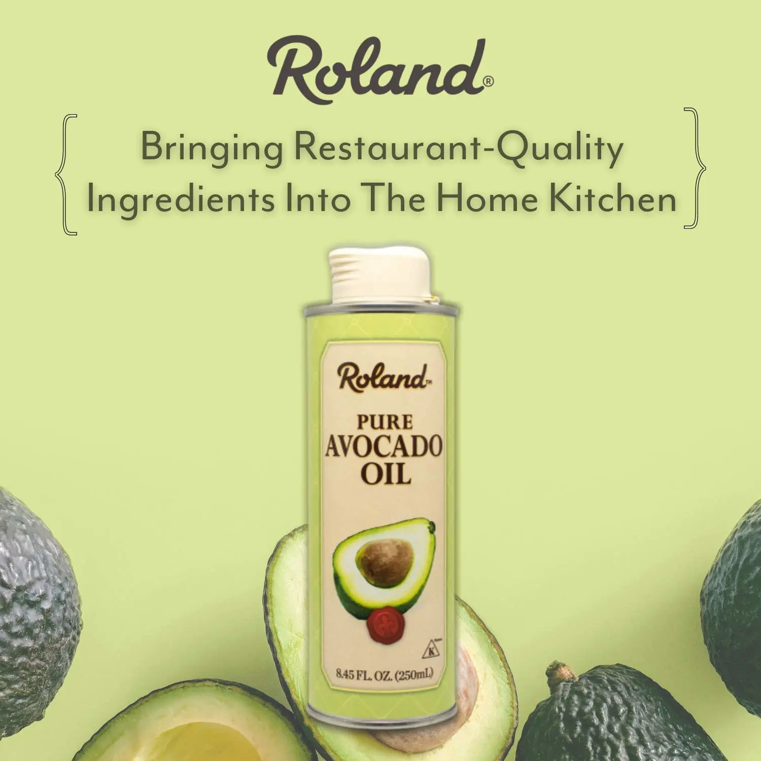 Roland Foods Pure Avocado Oil, Specialty Imported Food, 8.45 Fl Oz Can