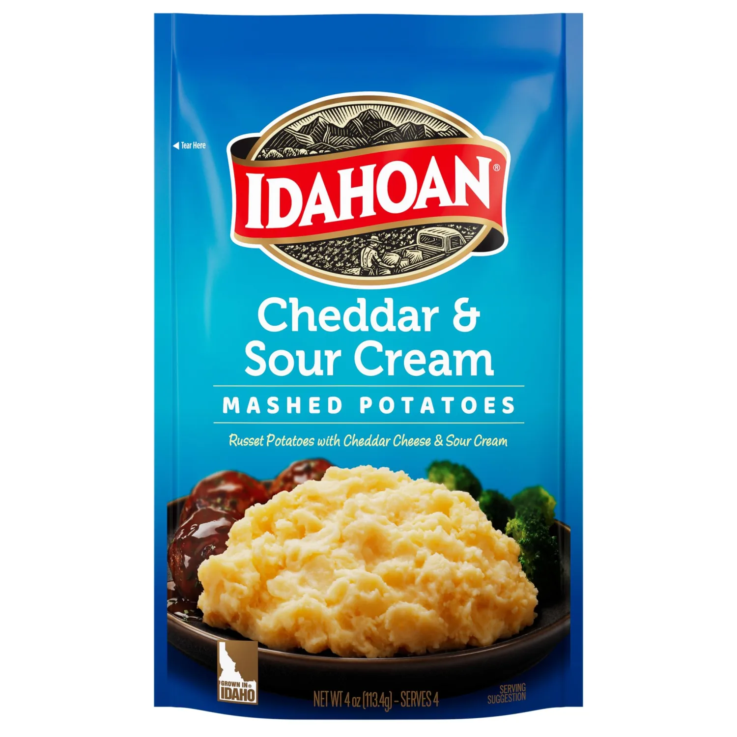 IDAHOAN REGULAR MASHED INSTANT POTATO MIX FLAKES 4 OZ