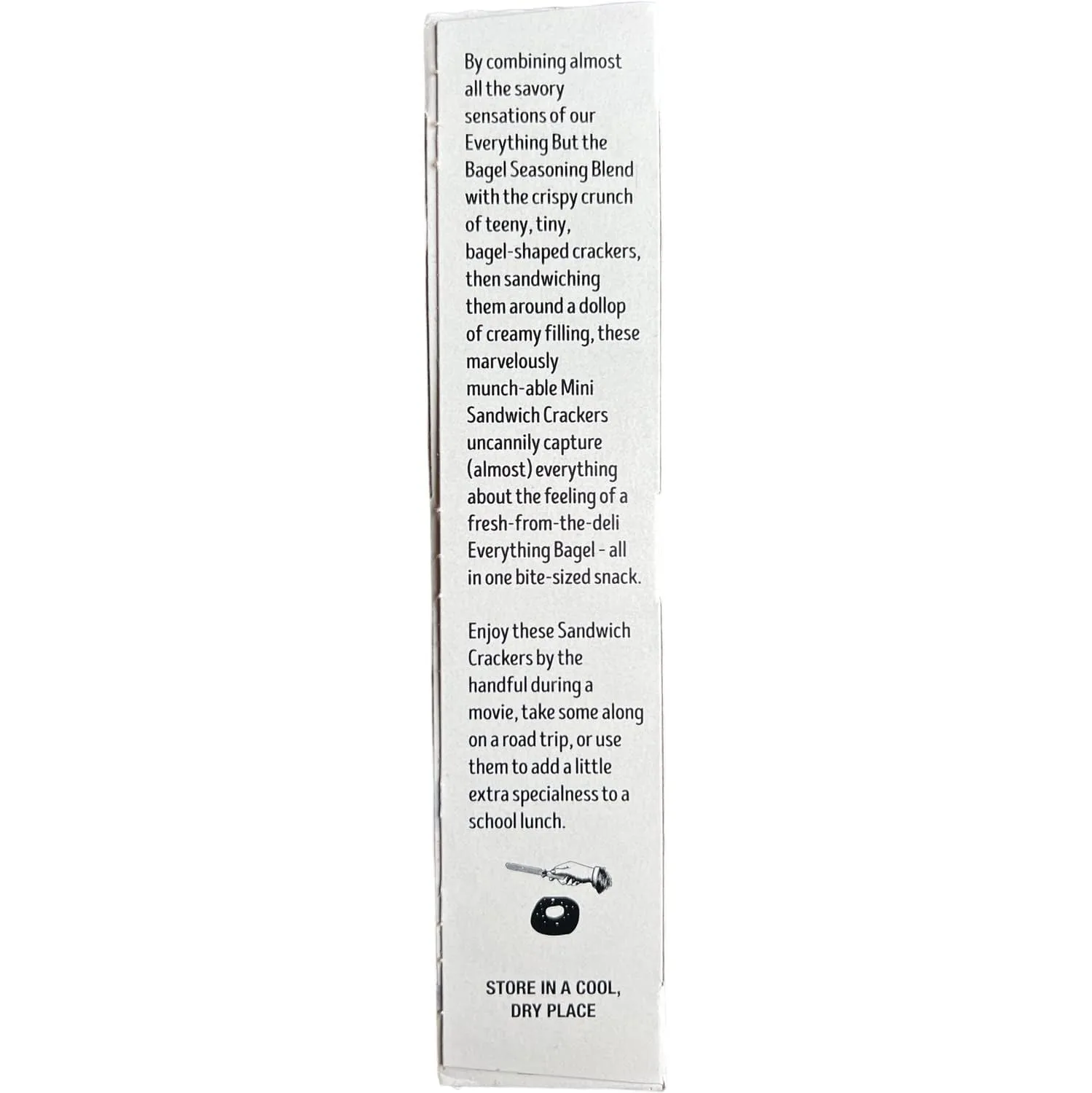 Trader Joe's Mini Almost Everything Bagel Sandwich Crackers Cream Cheese Filling, 7.05 oz