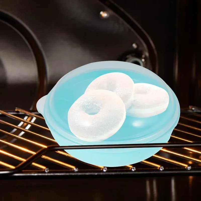 Alipis Portable Bagel & Doughnut Storage Box Set, 2pcs Reusable Microwaveable Containers, Blue & Green, 4.92x4.92x2.55in, Airtight for Bread, Bagels, Donuts, Kitchen Storage