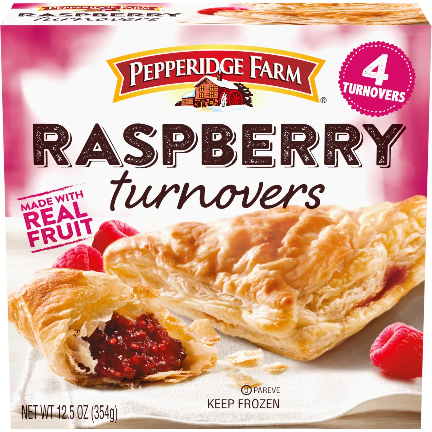 Pepperidge Farm, Turnover Raspberry, 12.5 oz (Frozen)