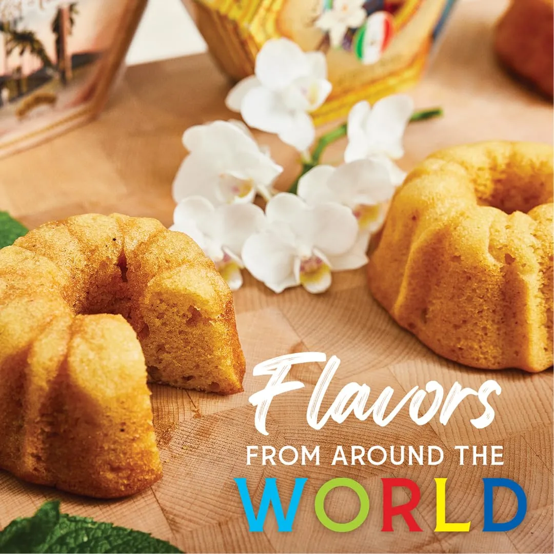 TORTUGA Hawaiian Pineapple Rum Cake - 4 oz Pineapple Rum Cakes - The Perfect Premium Gourmet Gift for Stocking Stuffers, Gift Baskets, and Christmas Gifts - Great Snack Cakes for Delivery