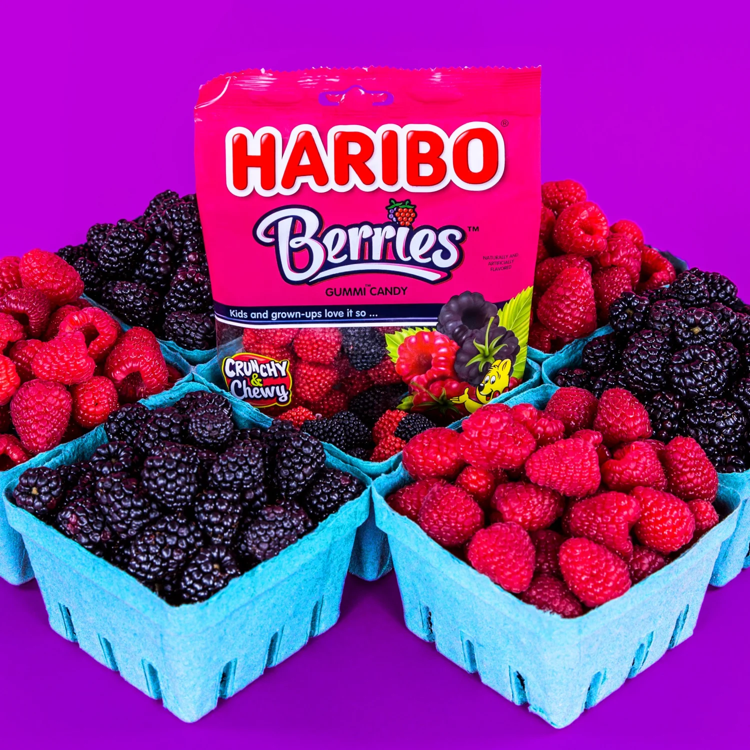 HARIBO Gummi Candy, Berries, 5 oz. Bag (Pack of 2)