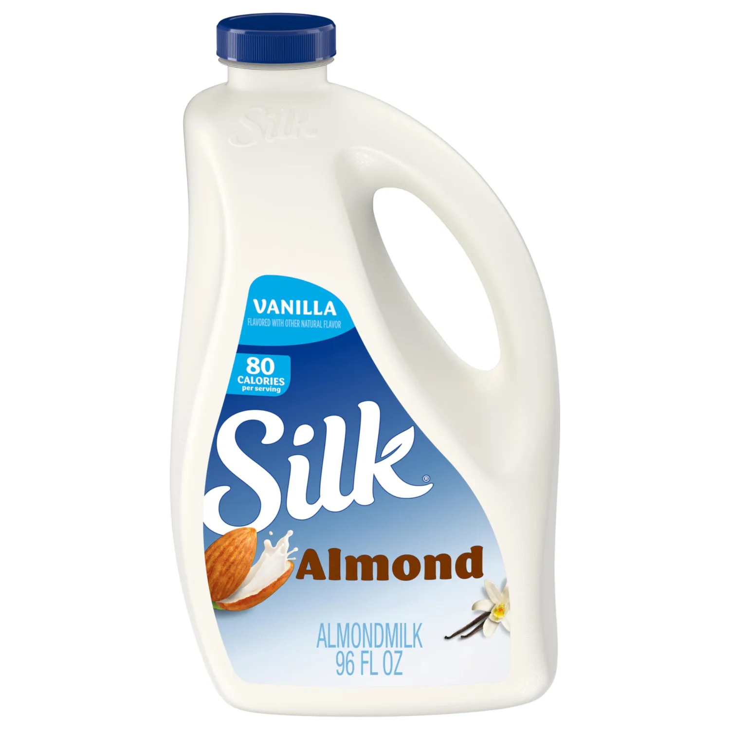 Silk Almond Milk, Vanilla, Dairy-Free, Plant-Based, Non-GMO Project Verified, 96 oz.