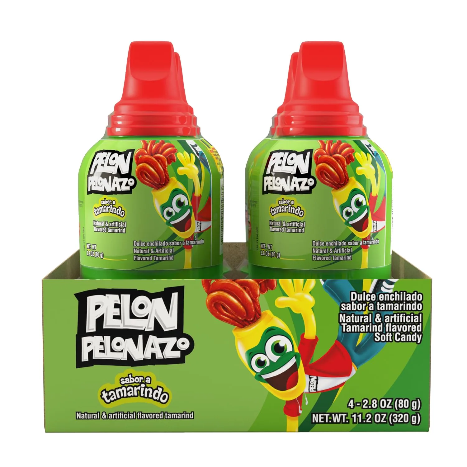Pelon Pelonazo Mexican Tamarind Candy, 3.5 oz, 4 Count (Pack of 1)
