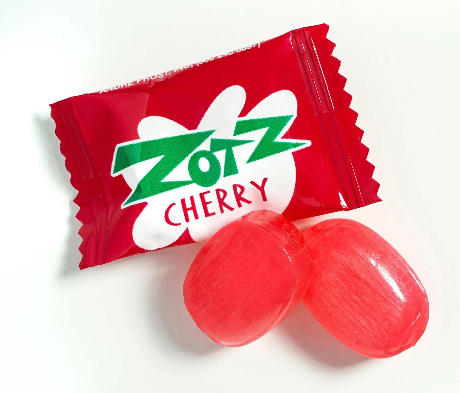 Zotz Fizzy Old Fashioned Hard Candy Fruit Flavored Cherry Candy, Individually Wrapped and Filled Hard Candy - Gluten -Free, From Italy Since 1970 (Bag 46 Units)