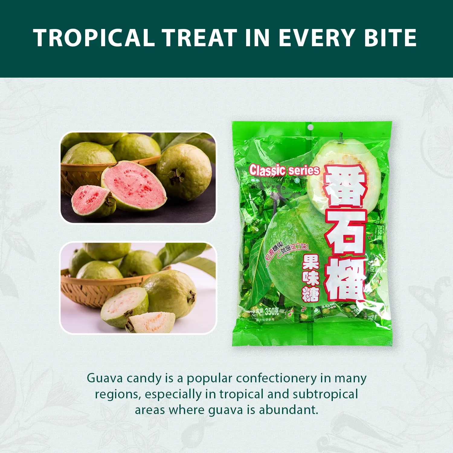 Guava Candy, Chinese Classic Series Guava Hard Candy, 12.3 Ounce (Pack of 1)
