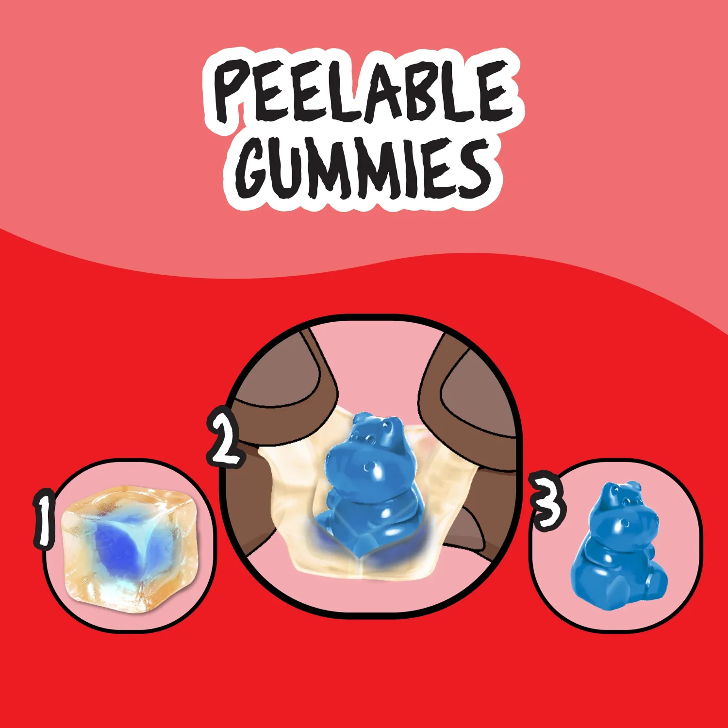 NEW Juicy Drop Mystery Gummy Candy Cubes in Original Flavor, 5oz, Peelable Strawberry Gummy Cube with Mystery Animal Inside, Fruity Flavors, Interactive 2-in-1 Treat, Sweets, Fun Candy & Prizes for Kids