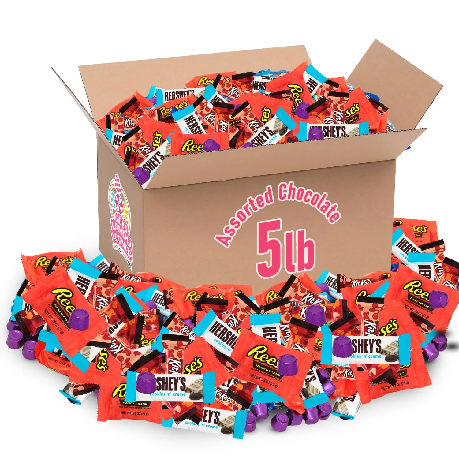 Assorted Chocolate Candy Variety Pack, 5lb Pack of Chocolates Individually Wrapped, Perfect Chocolate Candy Bulk, Ideal Assorted Chocolates for Sharing with Family and Friends