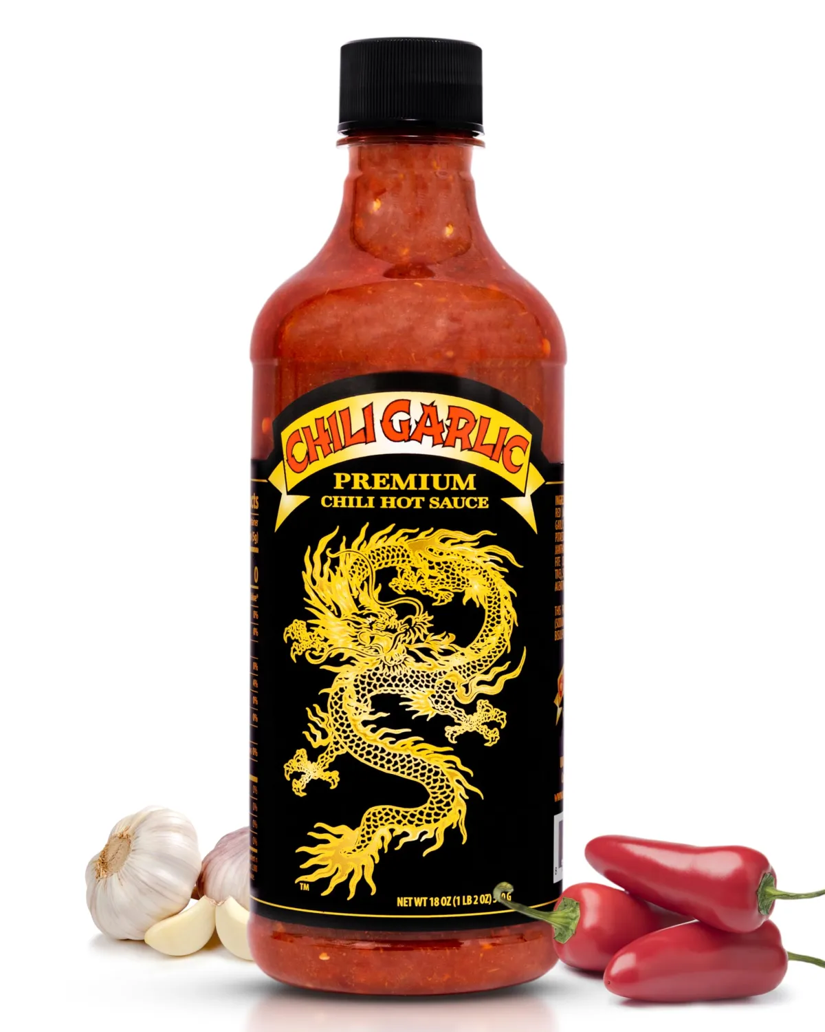 Underwood Ranches Limited Edition Dragon Chili Garlic Sauce - Hot Sauce, Perfect for Spicing Up Any Dish! - Made from Red Jalapeno Peppers That Started the Sriracha Movement, 18 oz - 1 Pack