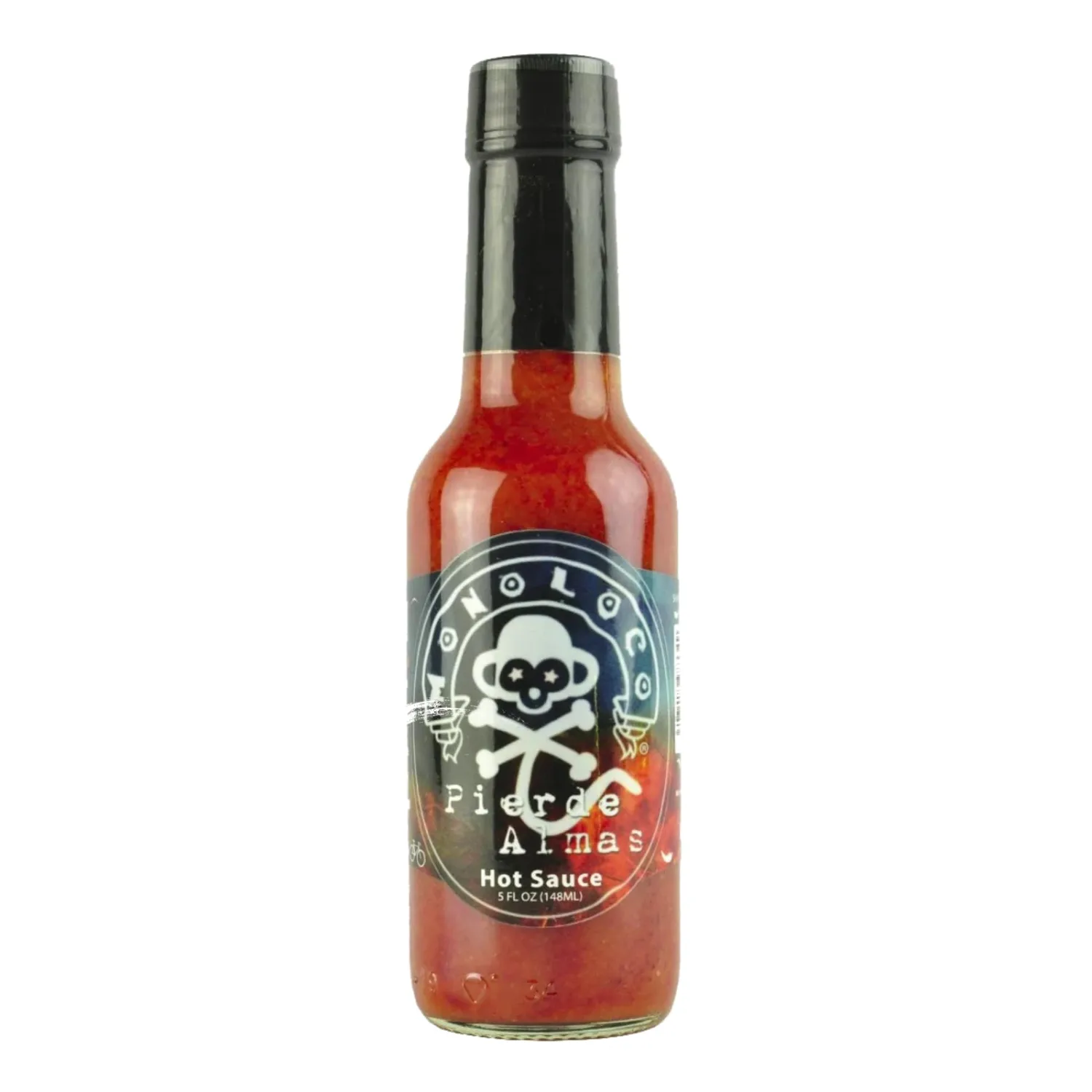 Chile Monoloco - Pierde Almas Hot Sauce (Ghost pepper and Scoth Bonnet pepper), Very very very Hot Sauce (pack of 1) 5 oz glass bottle.