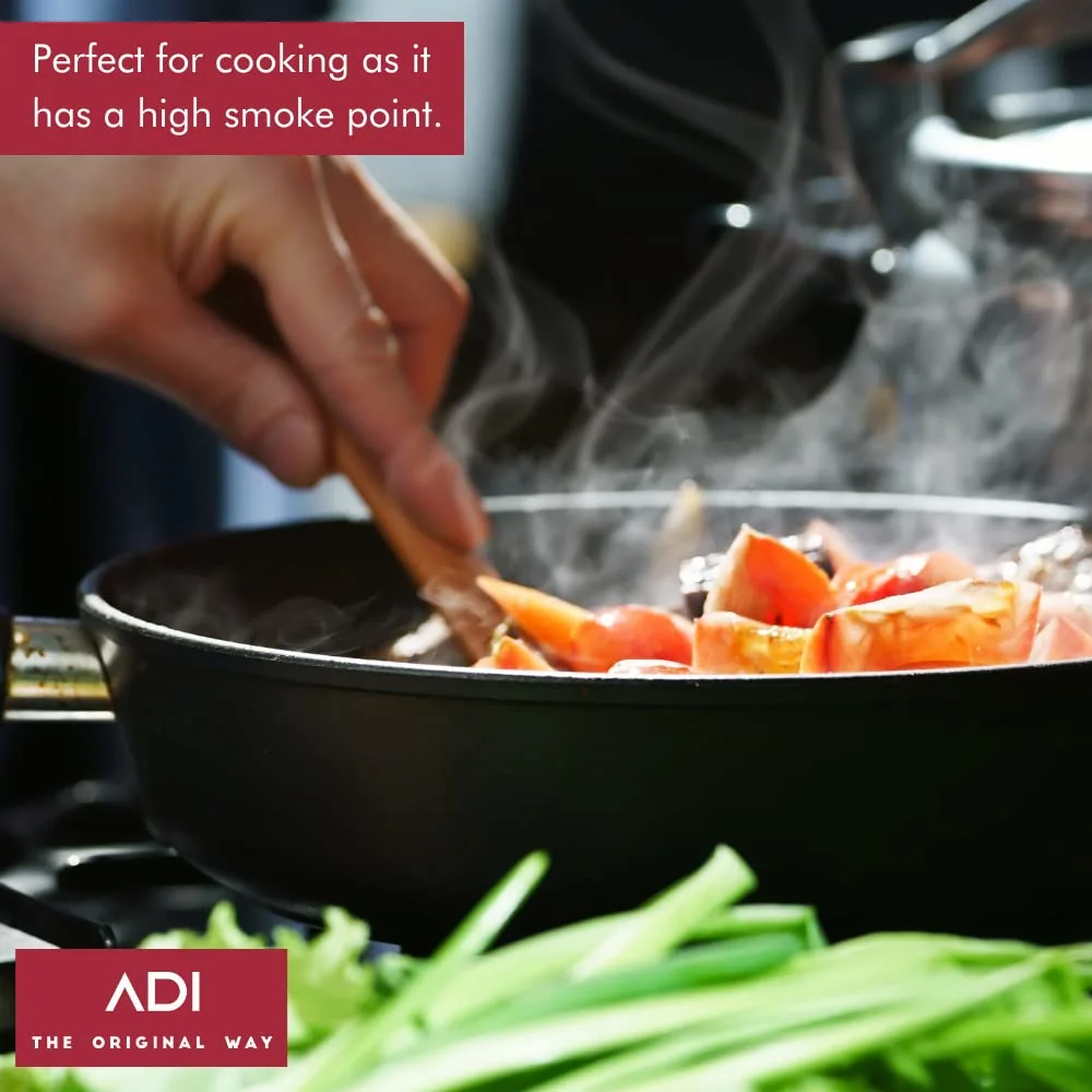 ADI Organic 100% Pure Peanut Oil 8.8 fl oz USDA Certified, Unrefined, Cold-Pressed Peanut Oil for Cooking, Baking, and Deep Frying