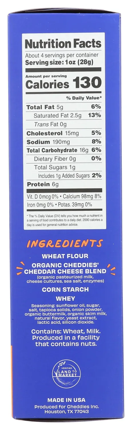 Cheddies Cracker Double Cheddar 4.2 OZ