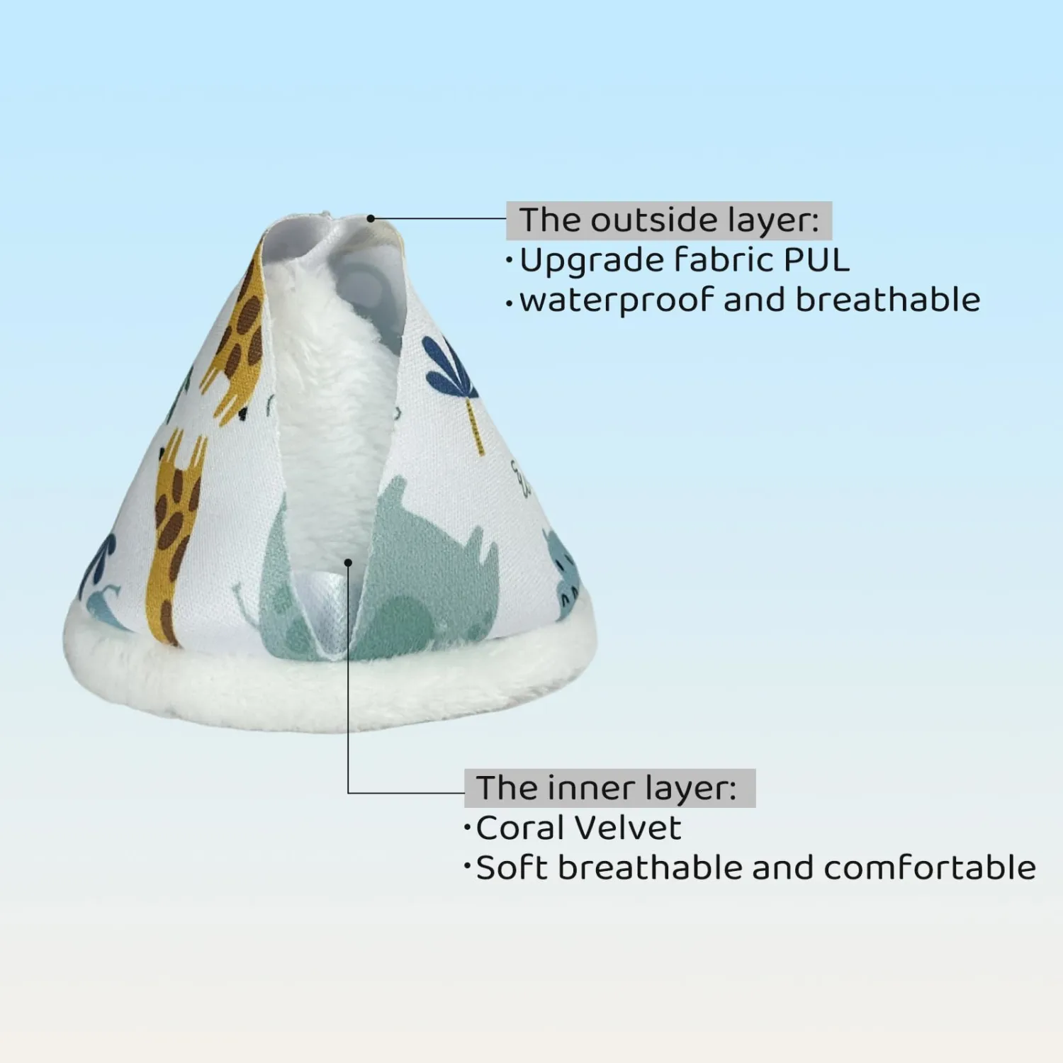 New Coral Velvet Pee Teepee Baby Boy Teepee Cover for Boys 10 Packs