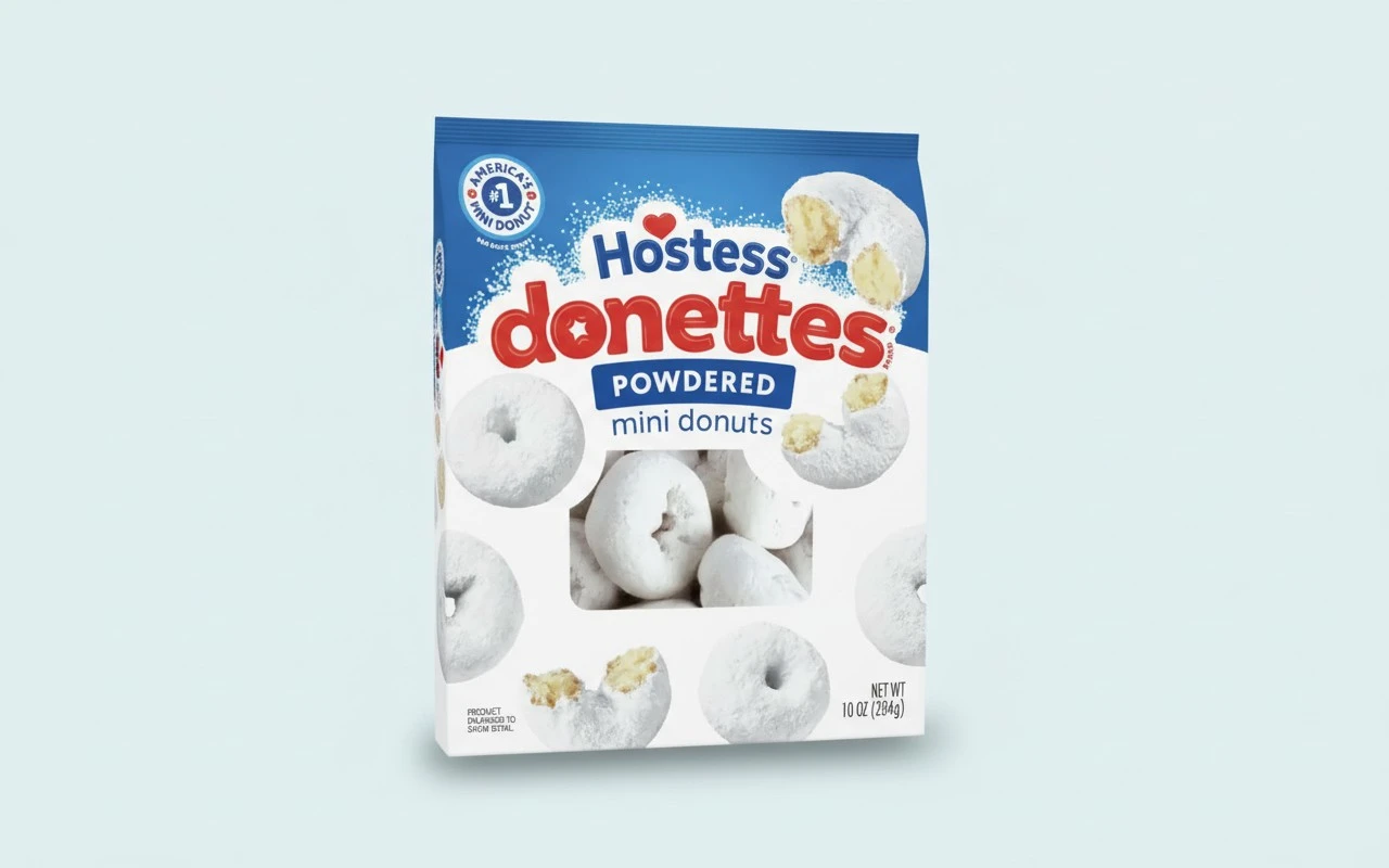 Hostess Donettes - Powdered Mini Donuts - 10 Oz Bag - 2 Bags