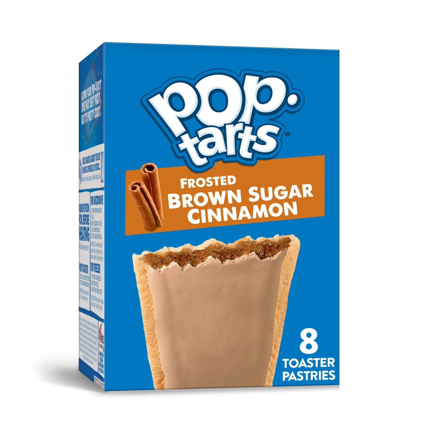 Pop-Tarts Toaster Pastries, Breakfast Foods, Kids Snacks, Frosted Brown Sugar Cinnamon, 13.5oz Box (8 Pop-Tarts)
