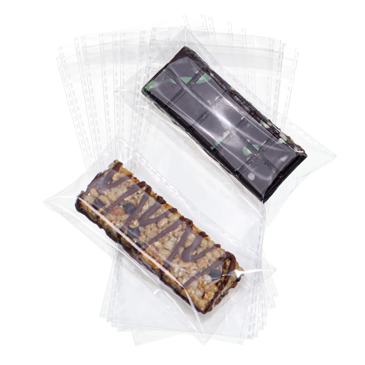 500Pcs 3x6Inch Self Adhesive Pistachio Dubai Chocolate Bar Bags Granola Bar Bag Cakesicle Rice Krispie Treat bags Bakery Packaging for Wax Melt Snap Bars Knafeh Candy Party Favor Birthday