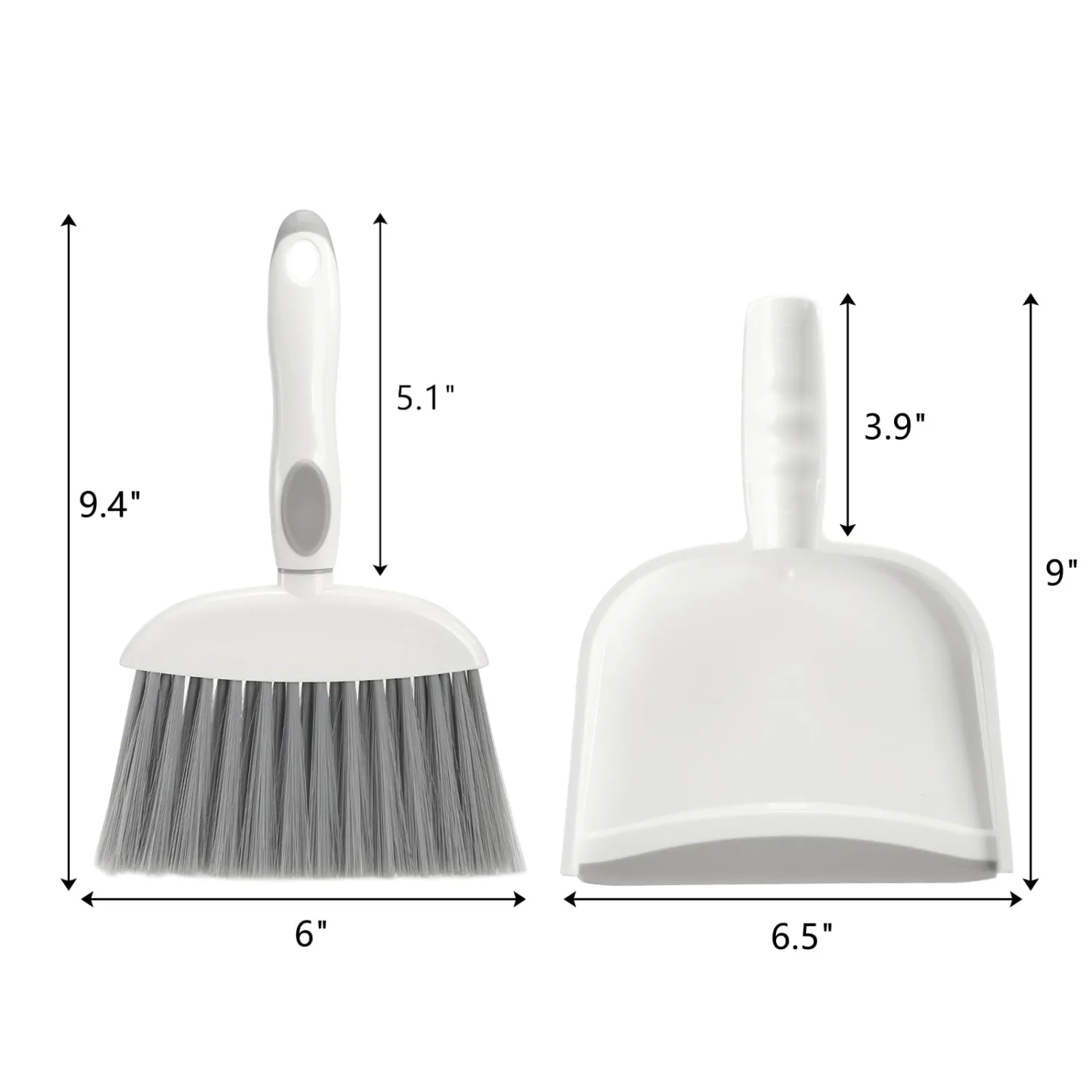 Frcctre 3 Pack Small Dustpan and Brush Set, Whisk Broom and Dust Pans with Rubber Edge, Mini Hand Broom and Dustpan Set for Home, Desktop, Sofa, Kitchen, Keyboard