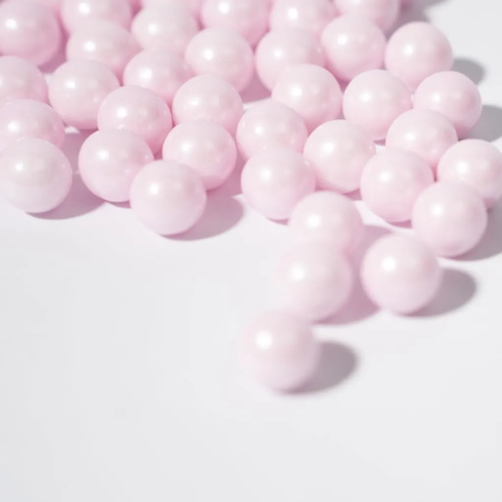 NIPEOR Pink pearls Sprinkles for Cake Decorations,Edible Pearl Sprinkles 4.6oz/130g CupcakeTopping Sprinkles Cake Decorating,Cupcake Sprinkles, Pink Sugar Candy Sprinkles10mm Pearls Pink)