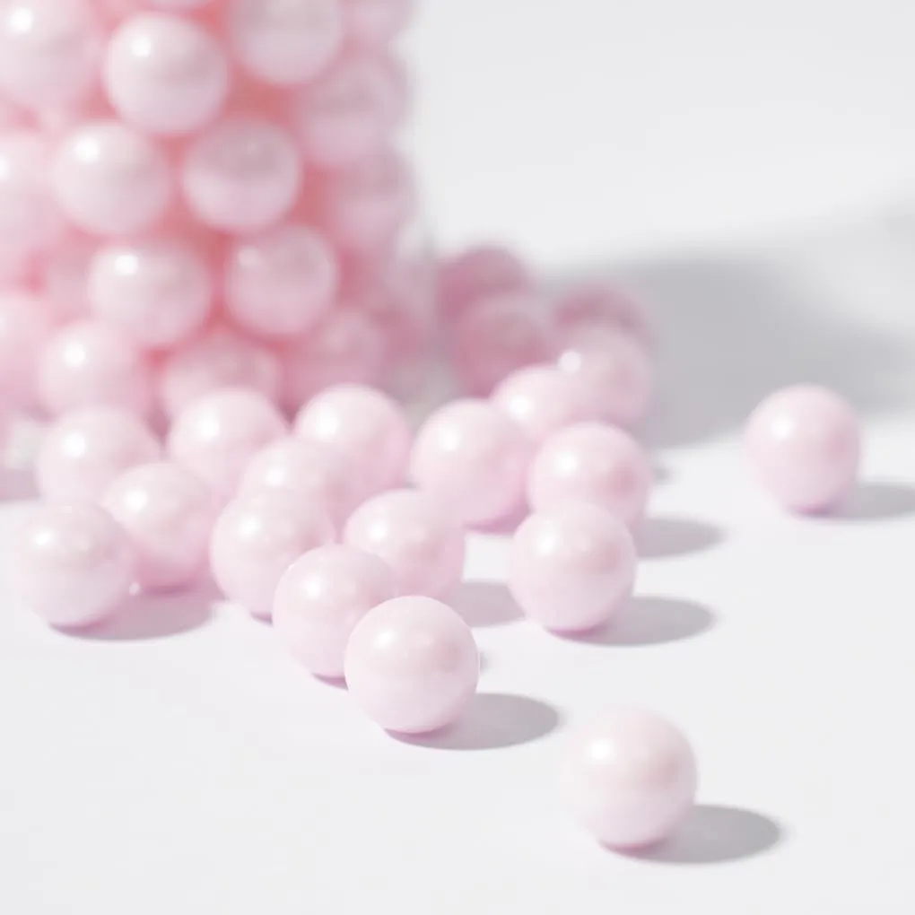 NIPEOR Pink pearls Sprinkles for Cake Decorations,Edible Pearl Sprinkles 4.6oz/130g CupcakeTopping Sprinkles Cake Decorating,Cupcake Sprinkles, Pink Sugar Candy Sprinkles10mm Pearls Pink)