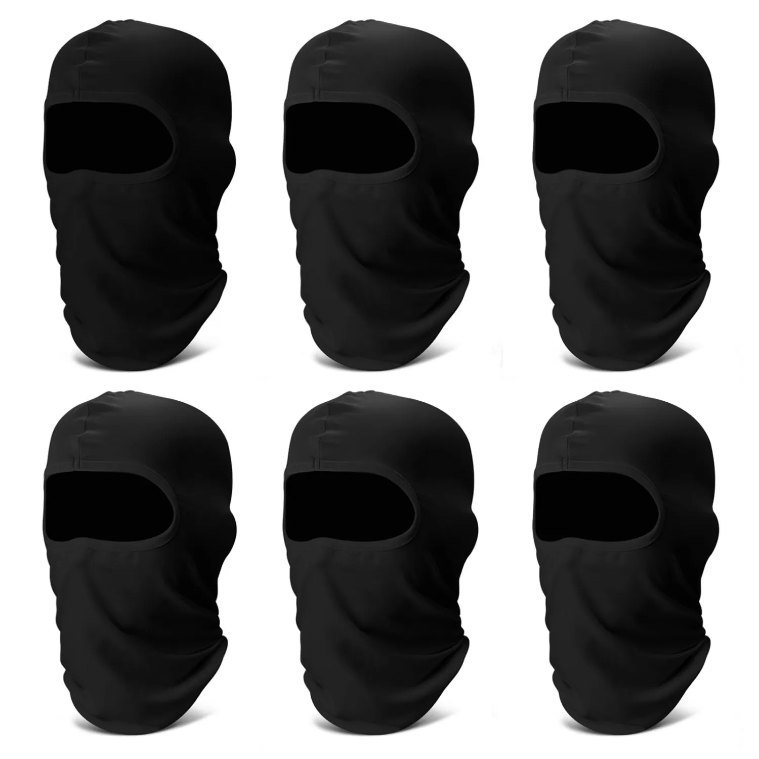 6 Pack Balaclava Ski Face Mask: Cooling Neck Gaiter Full Head Mask Face Cover