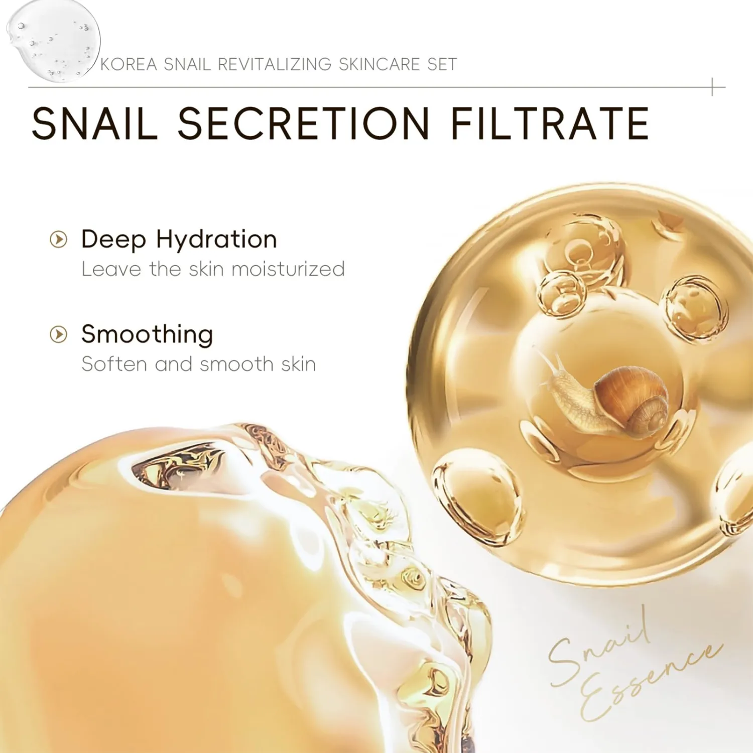 Snail Korean Skin Care Set - All About Snail Mucin Kit, Skin Care Kit with Cleanser, Toner, Serum, Eye Cream, Face Cream, Facial Kit for Women & Girls Hydrating Skin, TSA-Friendly Sizes 5Pcs