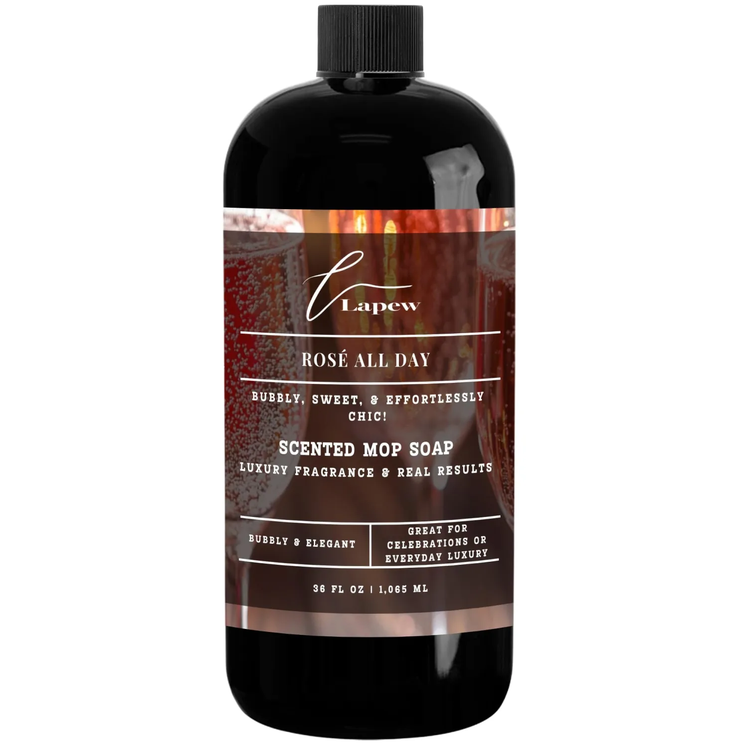 Rosé All Day Scented Mop Soap Concentrate 36 oz | Premium Fragranced Floor Cleaner | Streak-Free | Hard Floor Cleaning Solution | Eco Friendly | Made in USA