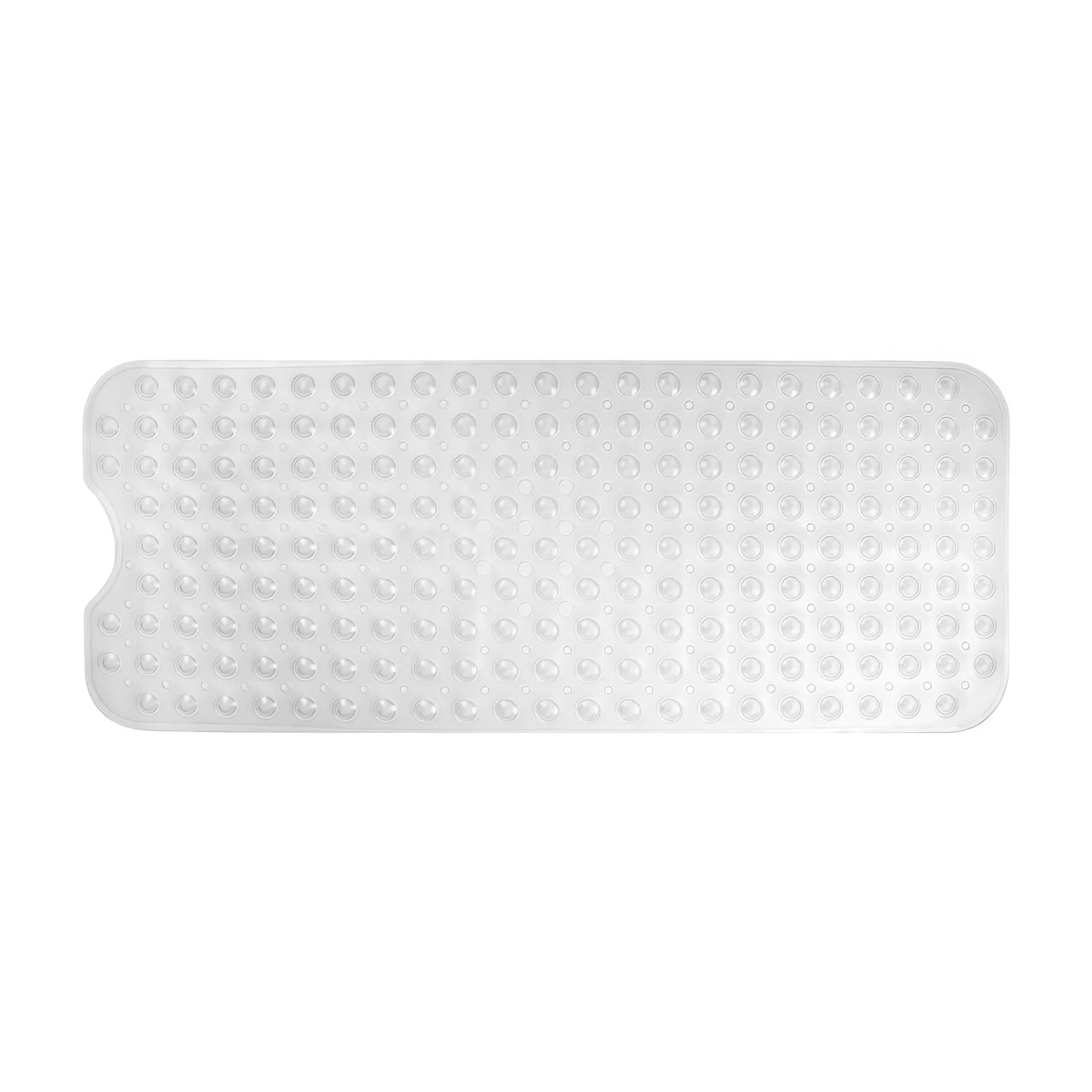 Bath Tub Shower Mat,Non Slip Machine Washable Bathroom Mat,Suction Cups and Drain Holes for Easy Cleaning,39.56 X 15.75 Inches(Transparent)