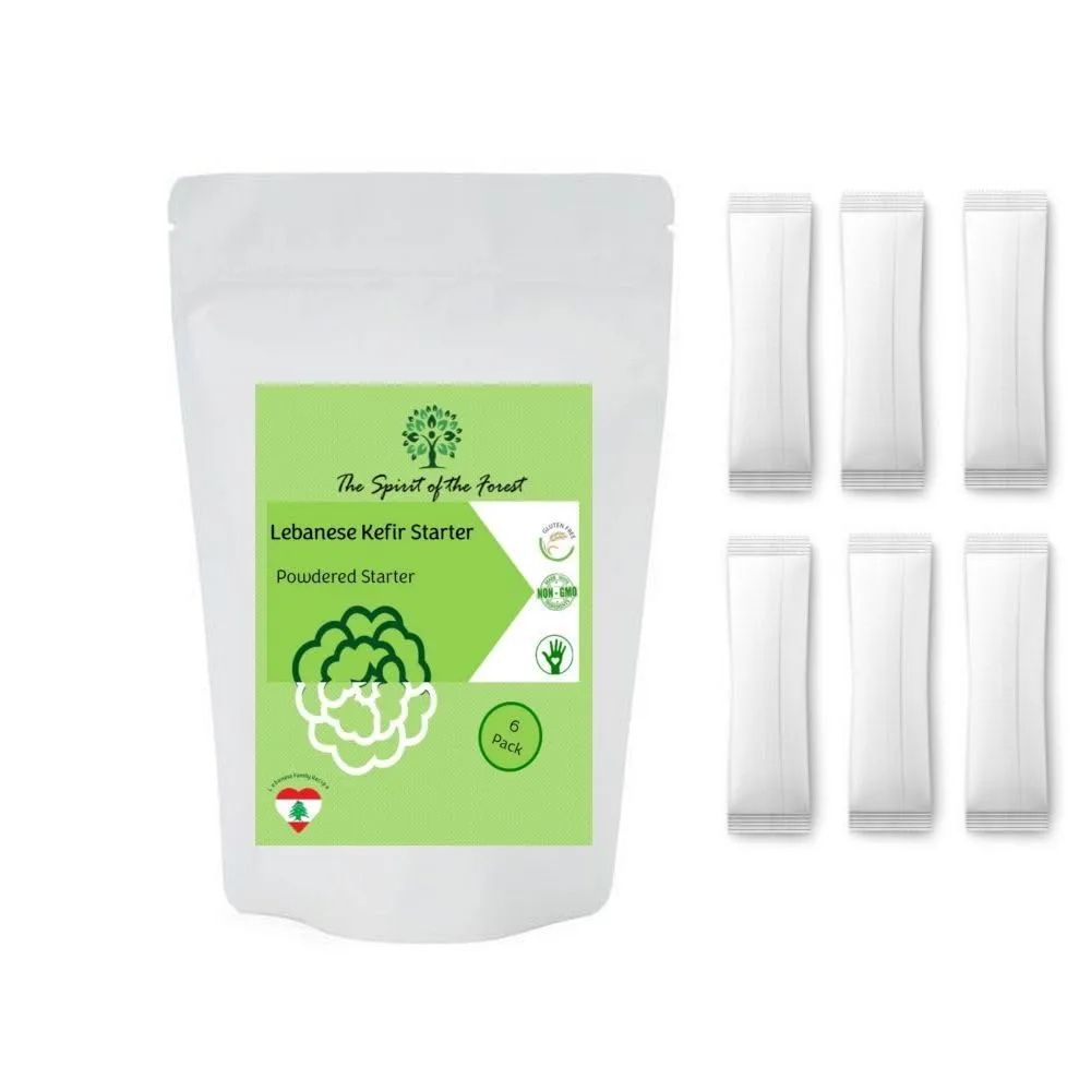 Milk Kefir Freeze Dried - Probiotic Milk Kefir Starter - No Maintenance - Leche de Bulgaros - Non GMO - Gluten Free - Started With A Dairy Or Water Base