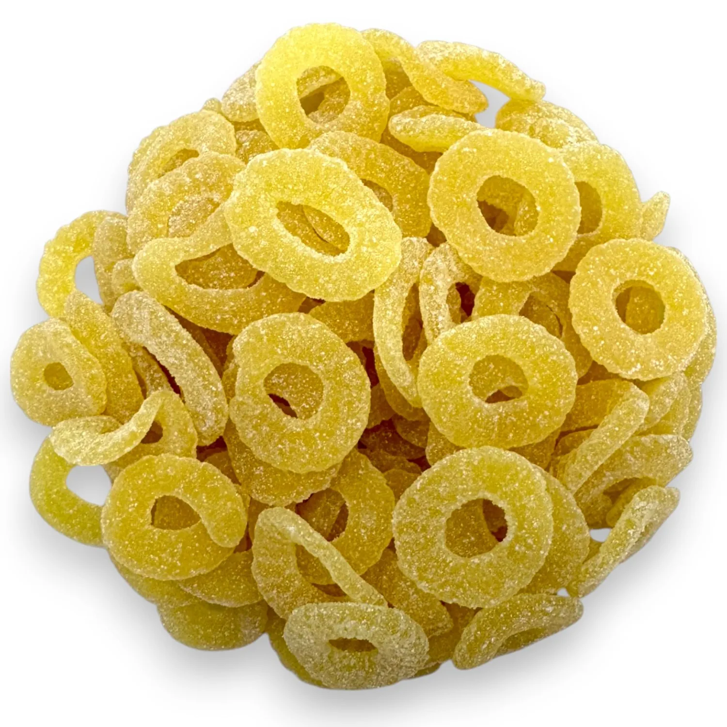 Premium Gummy Pineapple Rings-1.5 lbs Delicious Pineapple Flavor Soft Sweet Gummy Rings in Resealable Bag, Perfect for Snacks, Parties and Gifts(24 oz)