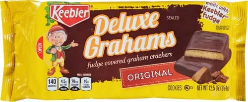 Keebler Fudge Deluxe Grahams, 12.5oz (Pack of 4)