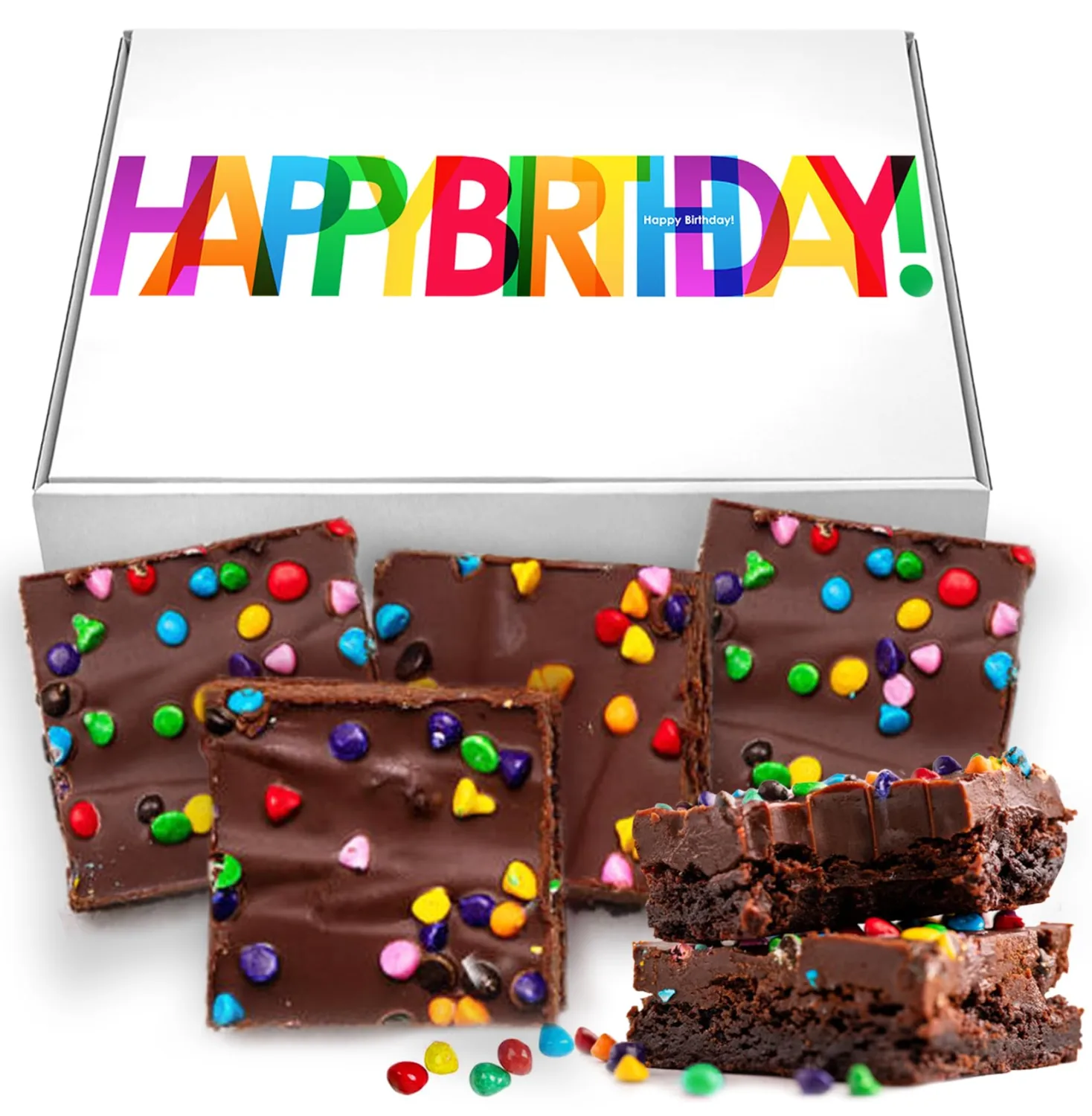 Birthday Party Large Brownies Gift Box Individually Wrapped | Happy Birthday Celebration | Nut Free | Kosher