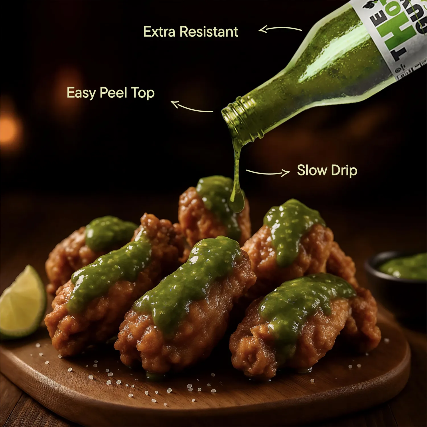 Jalapeno Hot Sauce 5 Fl Oz- Tangy & Fresh Jalapeno Sauce Made In The US - Green Hot Sauce - Green Chili & Spicy Sauce - Jalapeño Salsa