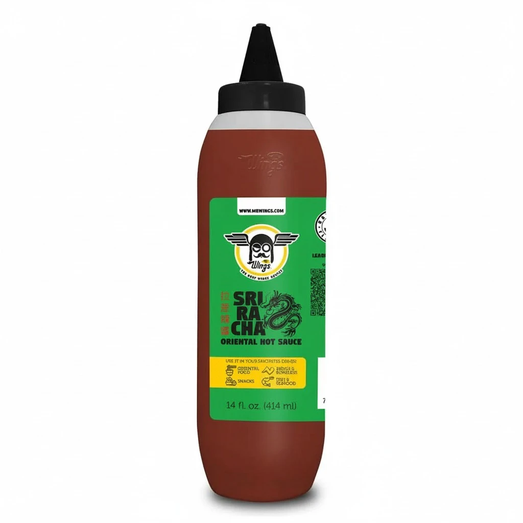 Mr Wings Sriracha Oriental Hot Sauce 14 Fl Oz. Incredible chili garlic oriental hot sauce. Use it in any food.