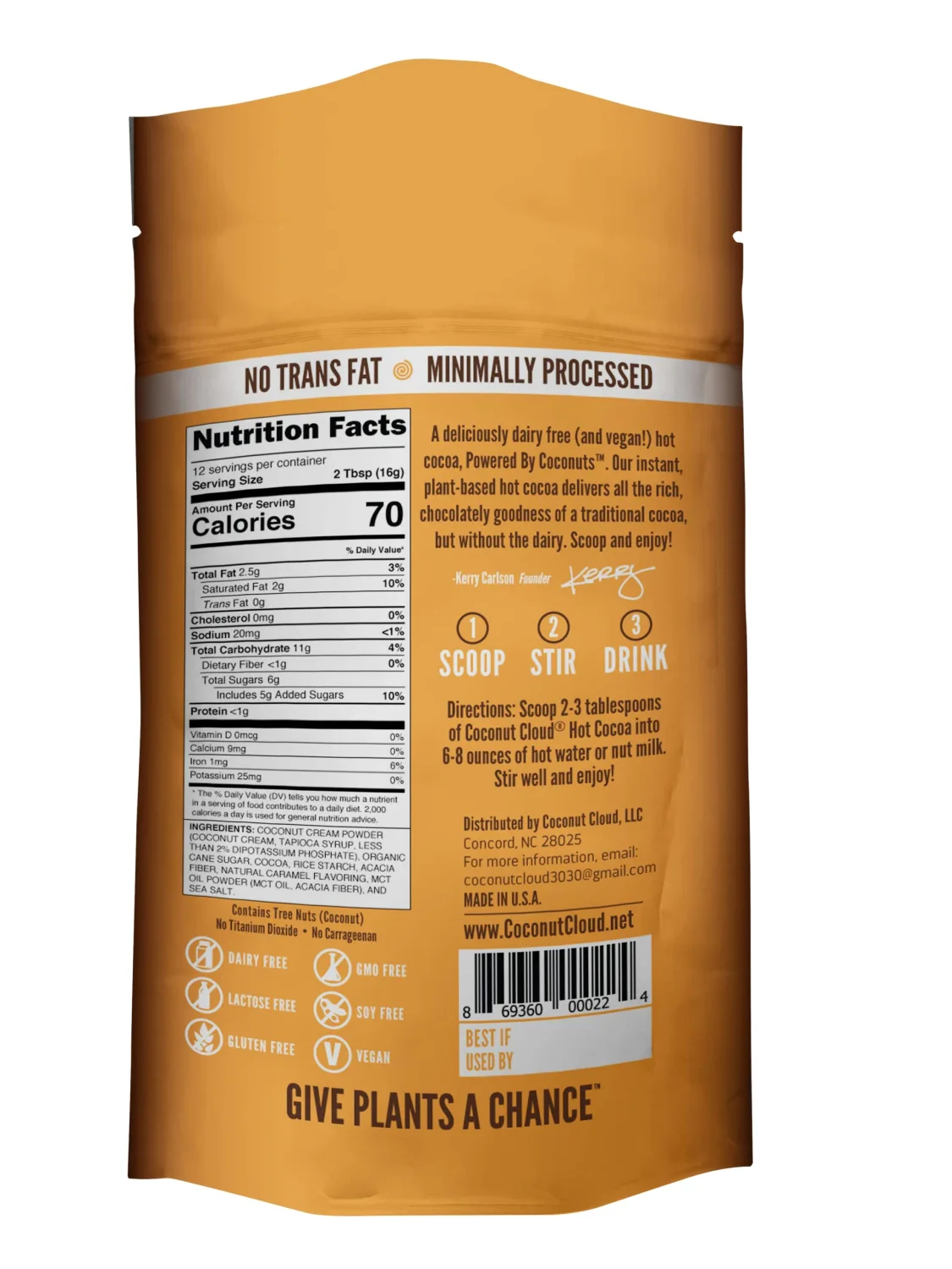Coconut Cloud Vegan Hot Cocoa, Salted Caramel, 7 oz (198 g)