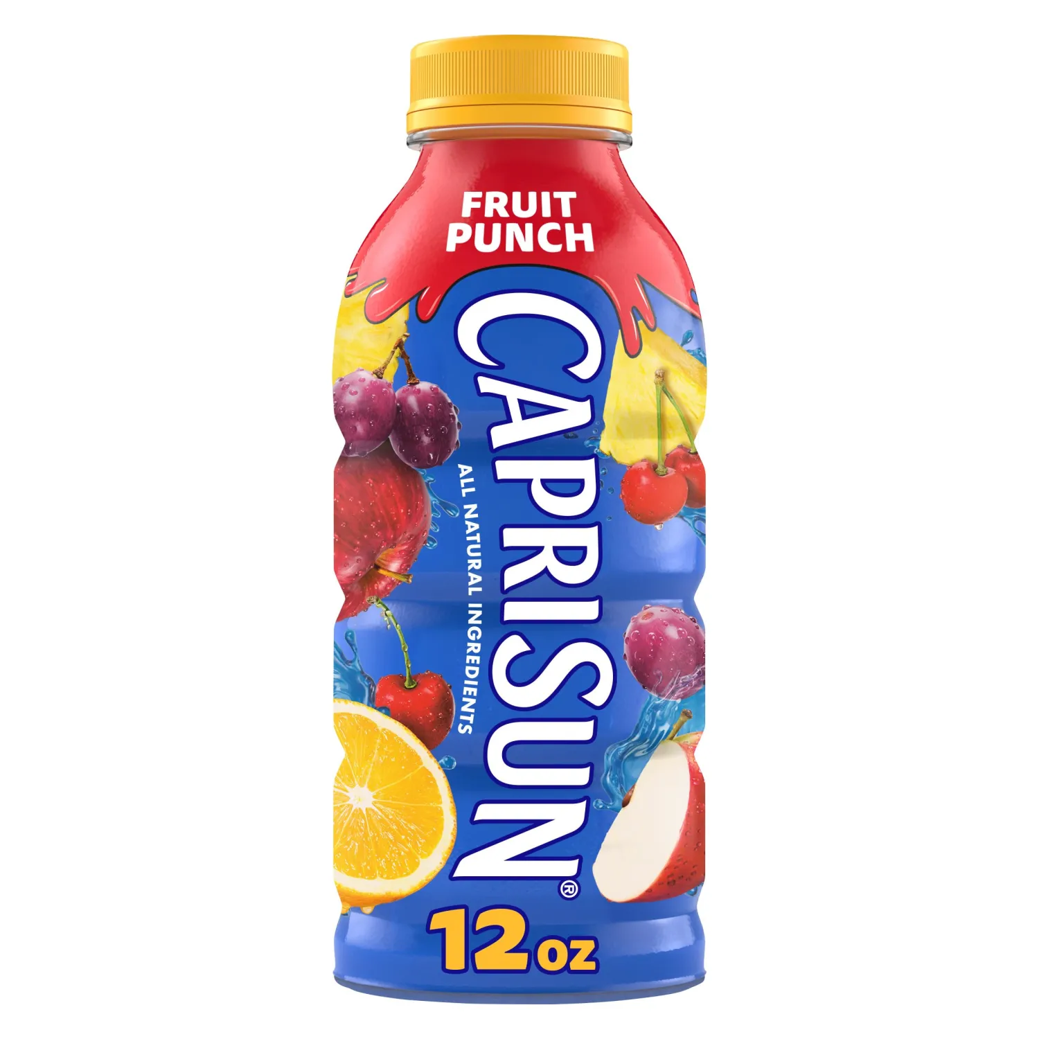Capri Sun Fruit Punch Flavored Juice Drink Blend with other natural flavor, 12 fl oz Bottle
