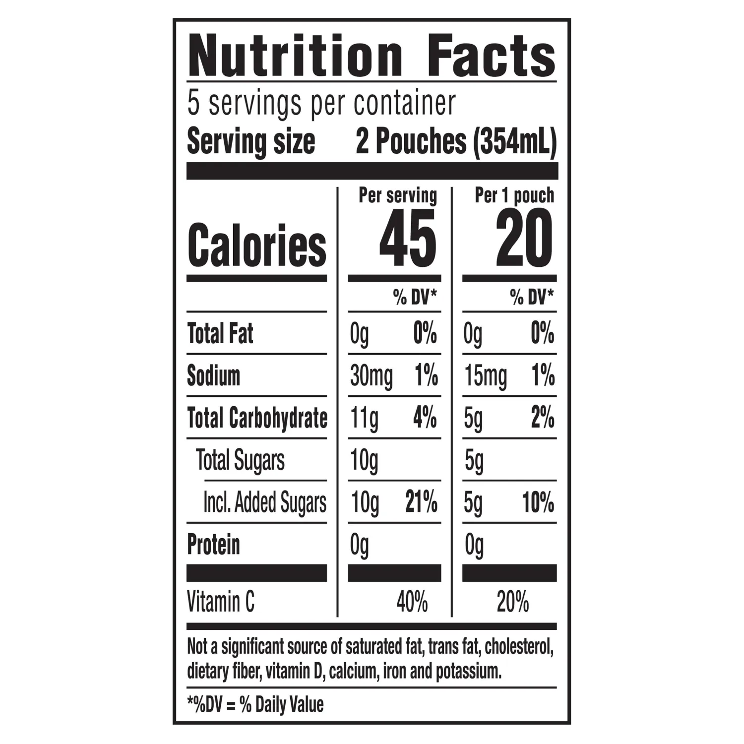 Kool-Aid No Skool-Aid Berry Break Drink, 10 ct Box, 6 oz Pouches