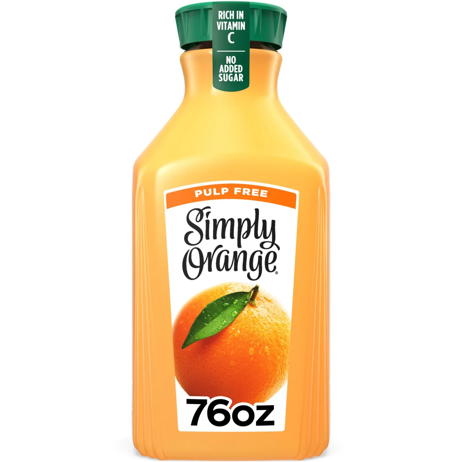 Simply Orange Pulp Free Orange Juice, 76 fl oz