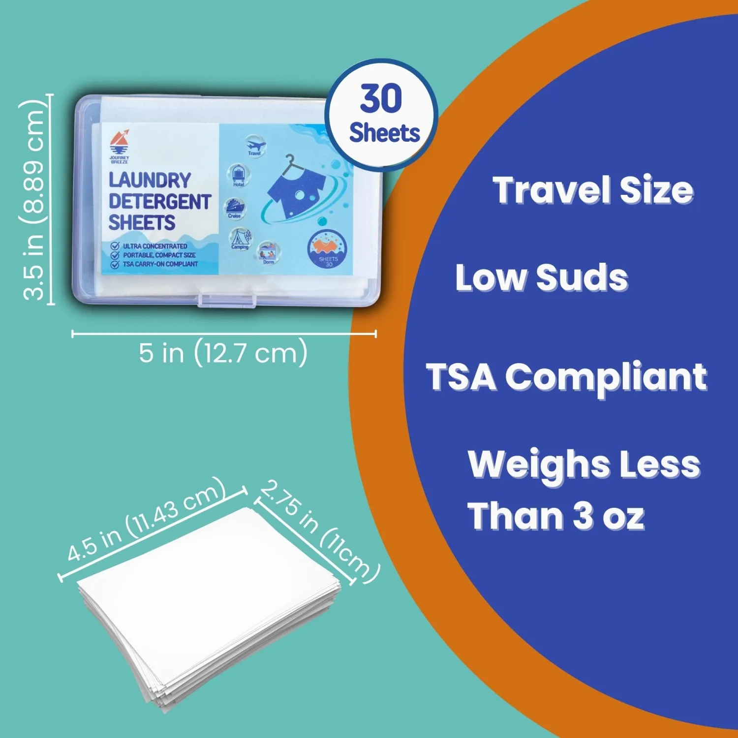 Travel Laundry Detergent Sheets Travel Size (30)
