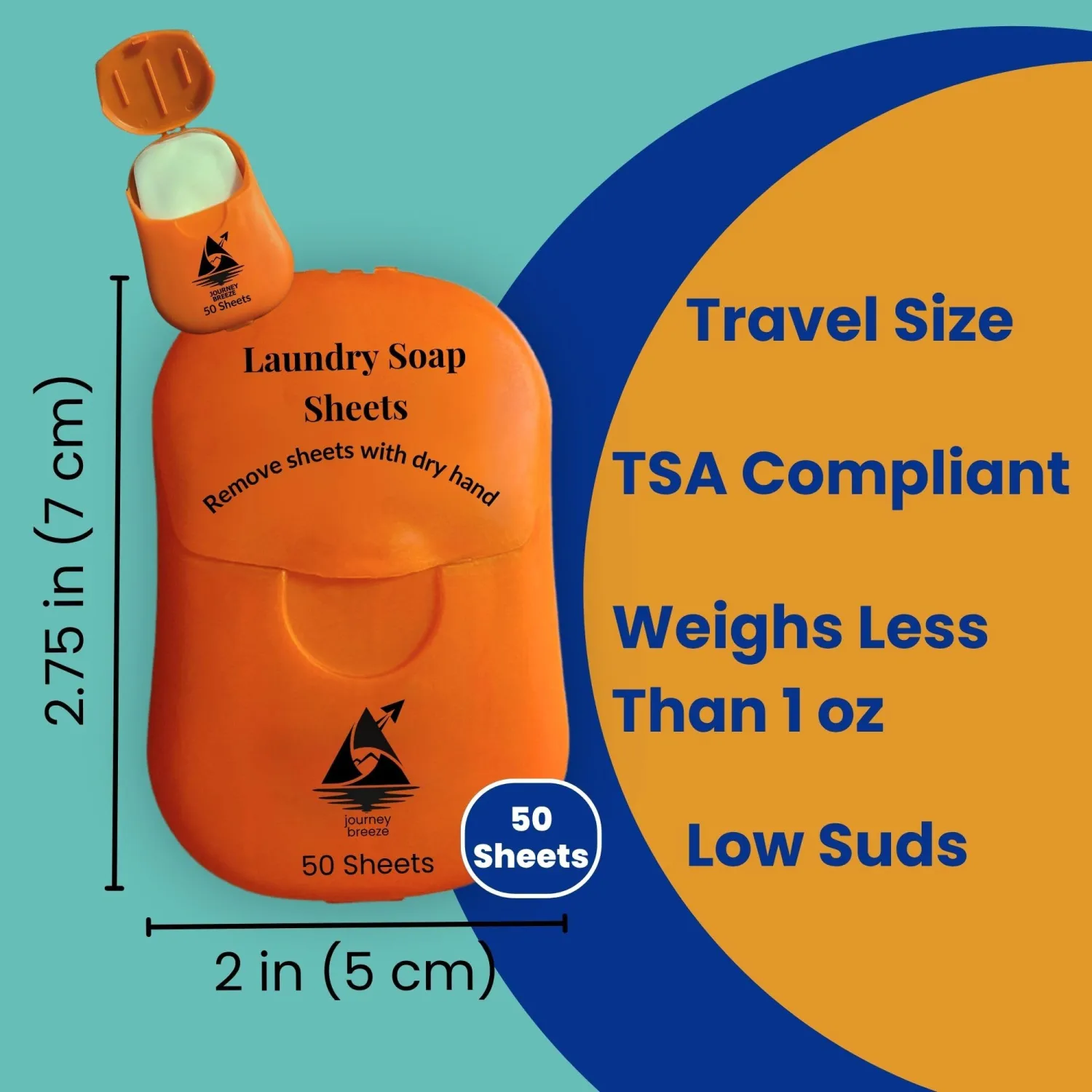 Travel Laundry Detergent Sheets + Sink Stopper - Great for Cruises, Camping, Glamping, Backpacking, Dorms, Hotel and Other Travel