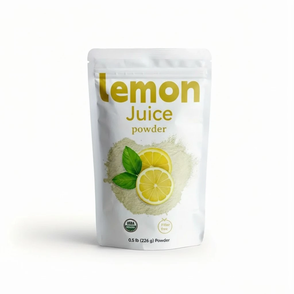 (226g，0.5Lbs）,Organic Lemon Juice powder, Natural Fruit Powder, Cold Pressed Lemons Source, No Sugar & Additives, Great Flavor for Drinks, Smoothie