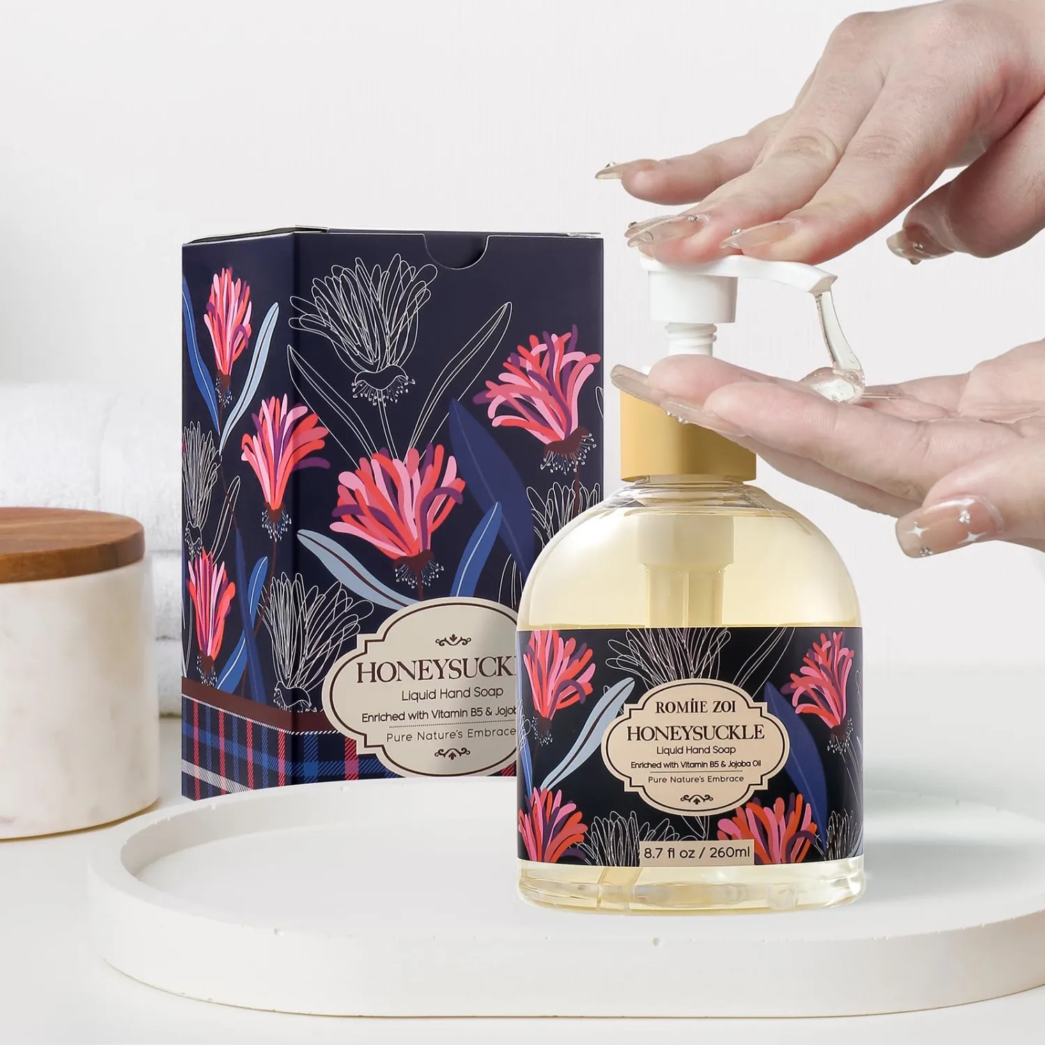 Liquid Hand Soap with Gift Box - Honeysuckle - 260ml/ 8.7 fl.oz