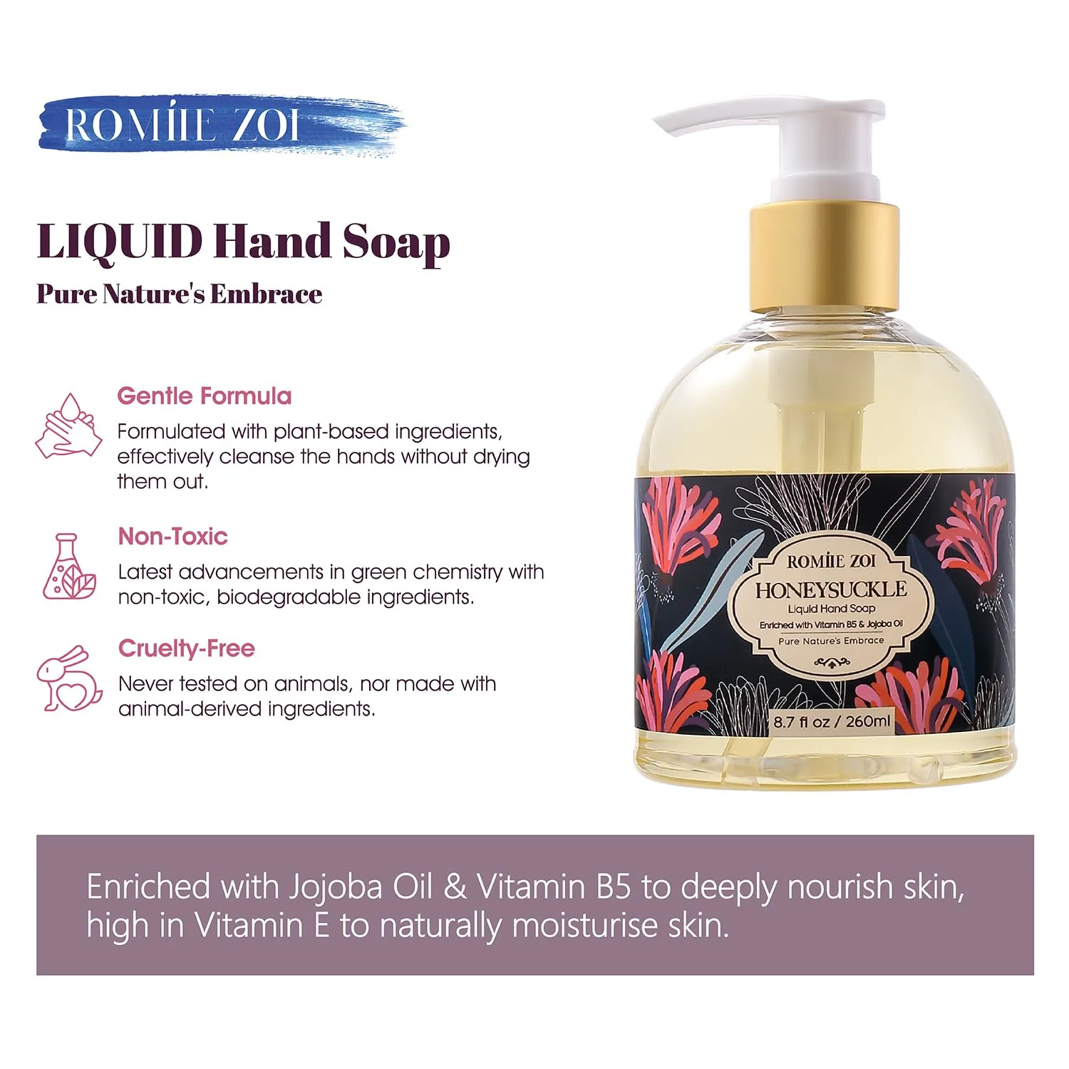 Liquid Hand Soap with Gift Box - Honeysuckle - 260ml/ 8.7 fl.oz