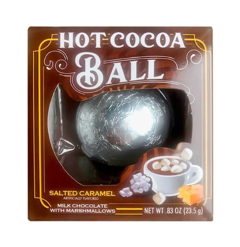 Hot Cocoa Balls - Pack of 3 - Hot Chocolate Sea Salt Caramel Melting Balls with Marshmallows Inside - Smiling Sweets - Perfect Stocking Stuffer - Great for Everyone