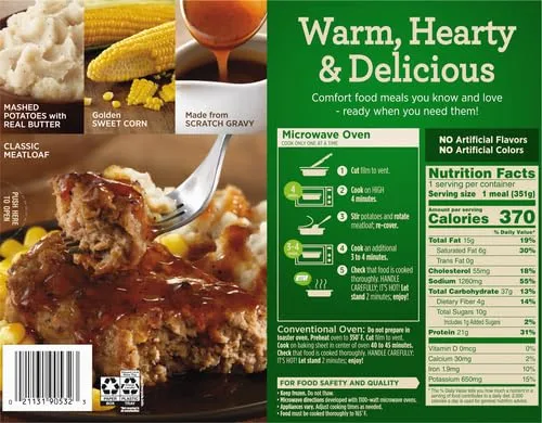 Marie Callender's Meat Loaf and Gravy, Frozen Meal, 12.4 oz