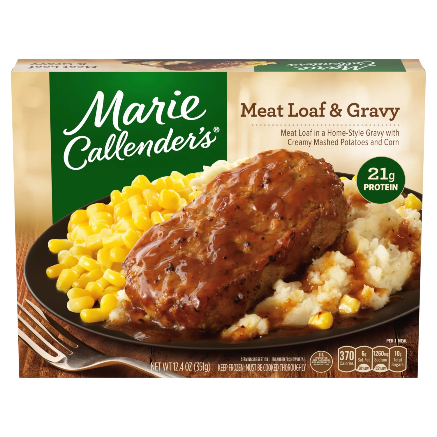 Marie Callender's Meat Loaf and Gravy, Frozen Meal, 12.4 oz