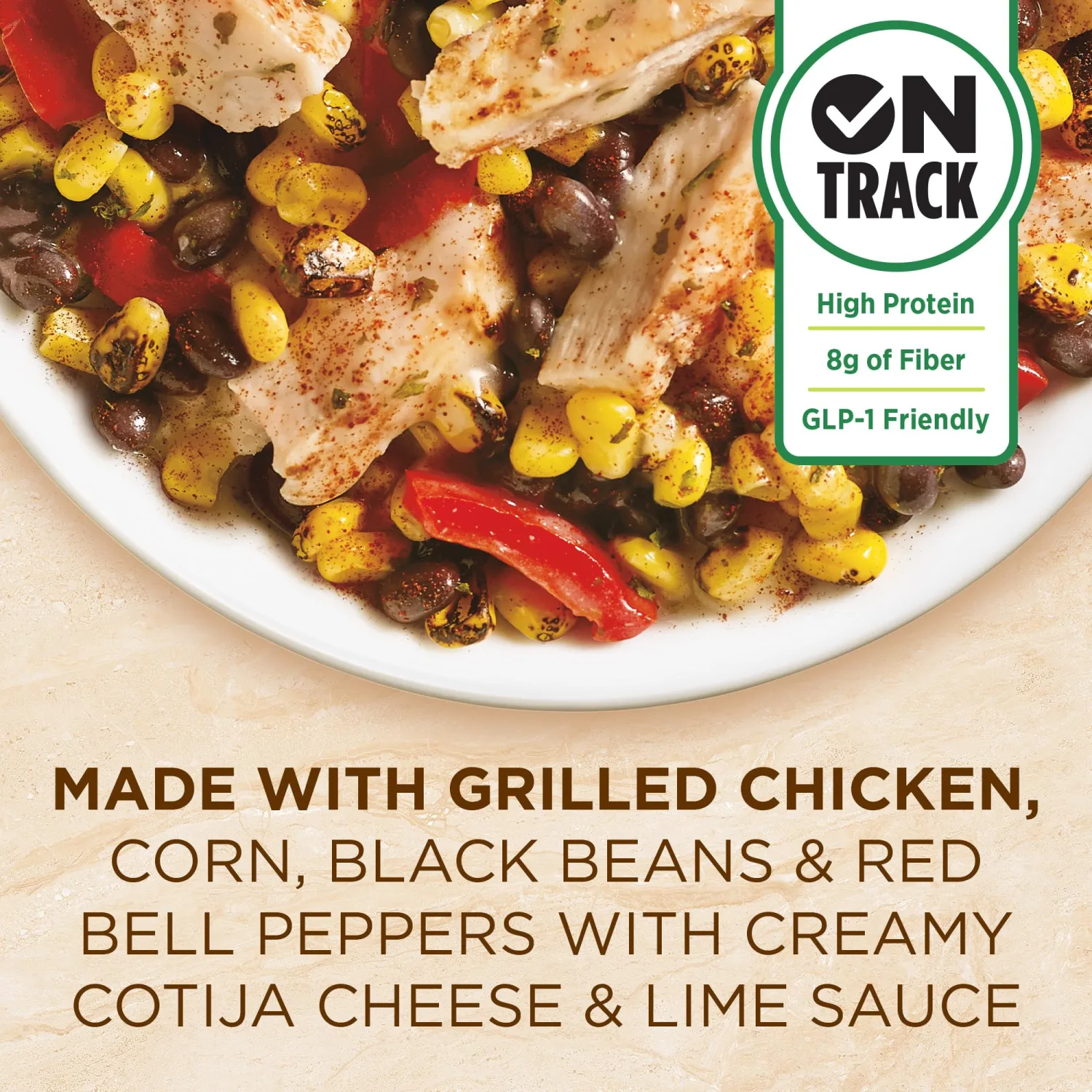 Cafe Steamers Mexican-Style Street Corn and Chicken, Convenient Microwave Meal Made With No Preservatives, Frozen Meal, 9.25 OZ Bowl