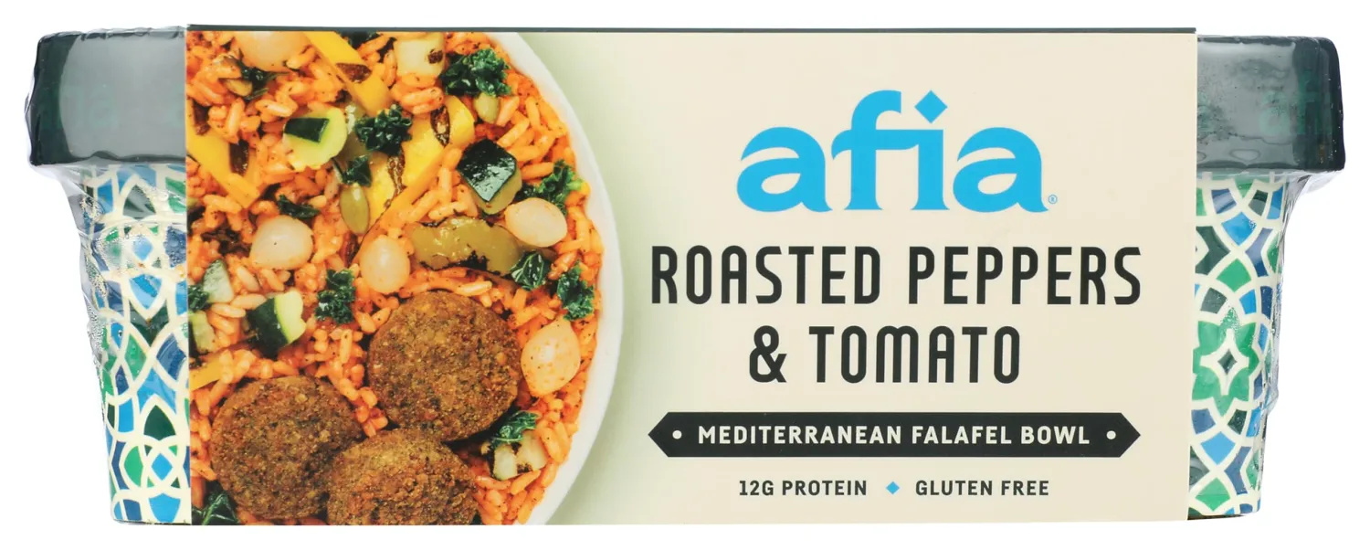 Afia Roasted Peppers & Tomato Mediterranean Falafel Bowl, 10 OZ