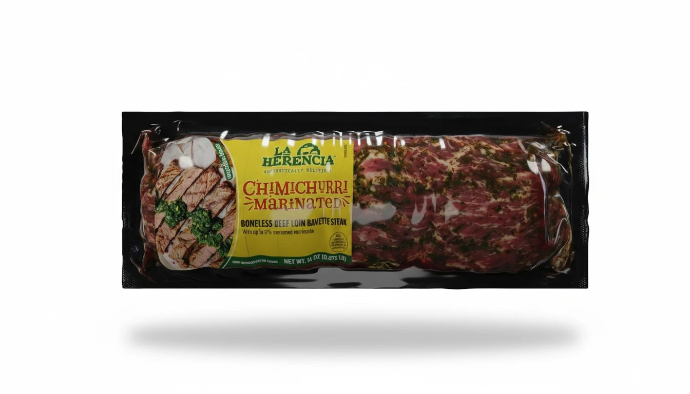 La Herencia, Beef Loin Bavette Steak, Chimichurri, 14 oz